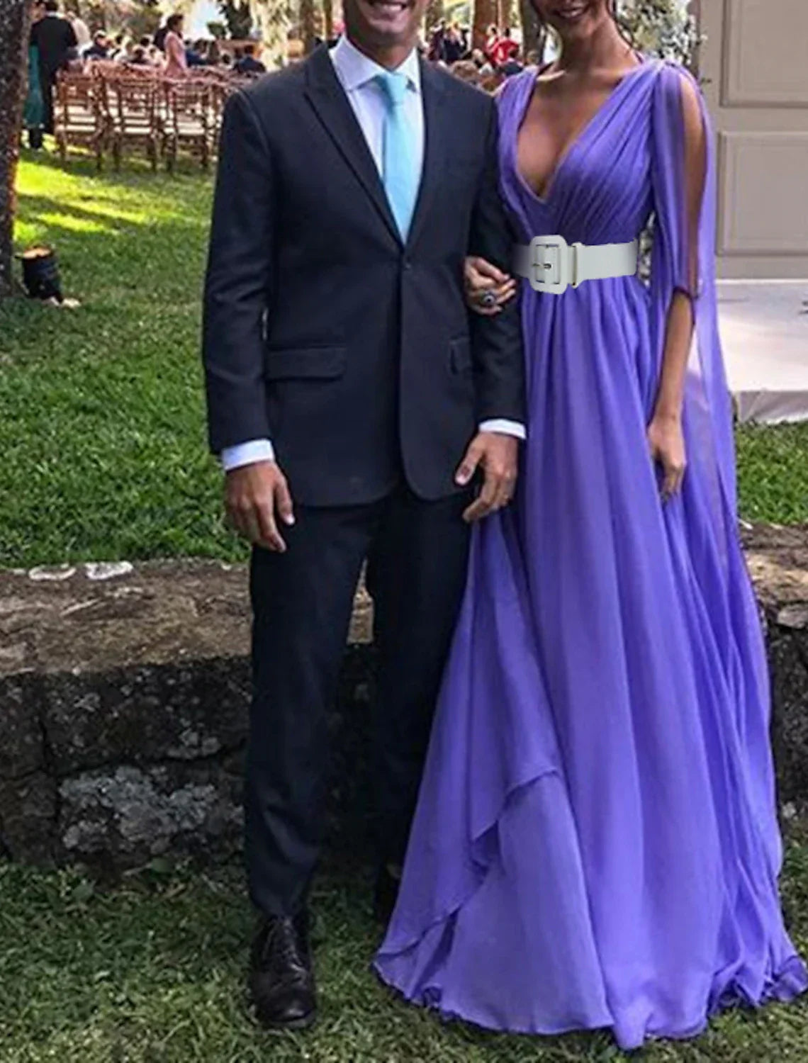 Black Wedding Guest Dresses Maxi Dress Wedding Party Dress Tie Floor Length Long Sleeve V Neck Fall Wedding Guest with Belt