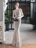 Evening Gown Sexy Dress Formal Floor Length Sleeveless V Neck with Tassel