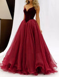 Celebrity Style Elegant Prom Formal Evening Birthday Dress V Neck Sleeveless Floor Length with Pleats