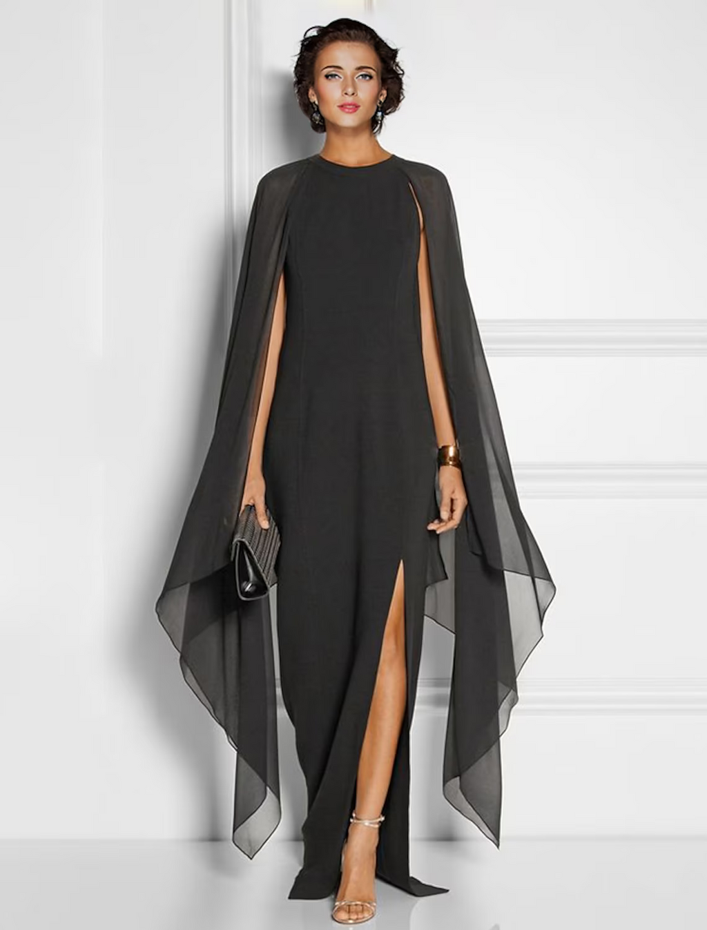 Party Dresses Elegant Dress Wedding Guest Floor Length Sleeveless Jewel Neck with Slit
