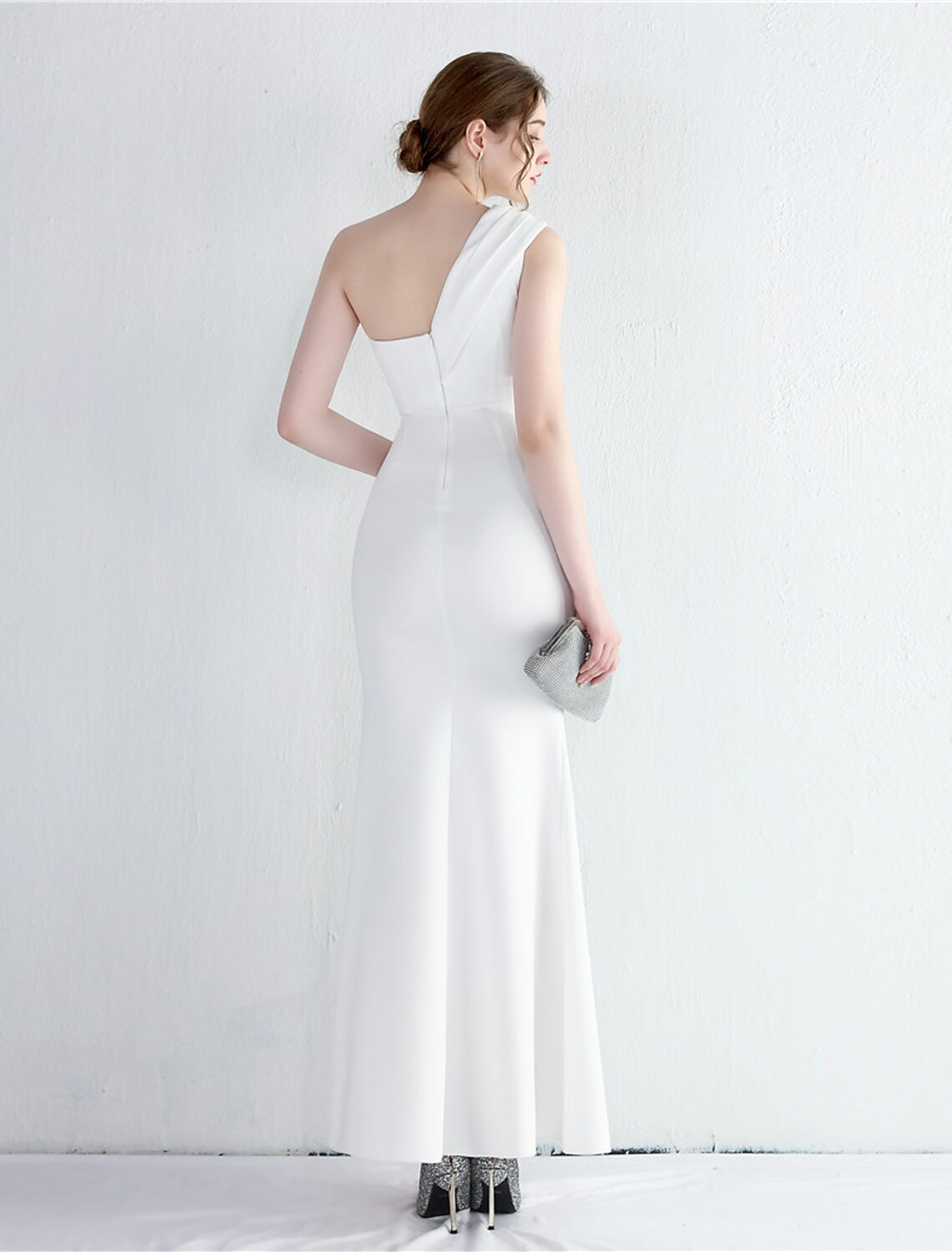 Formal Floor Length Sleeveless One Shoulder with Slit
