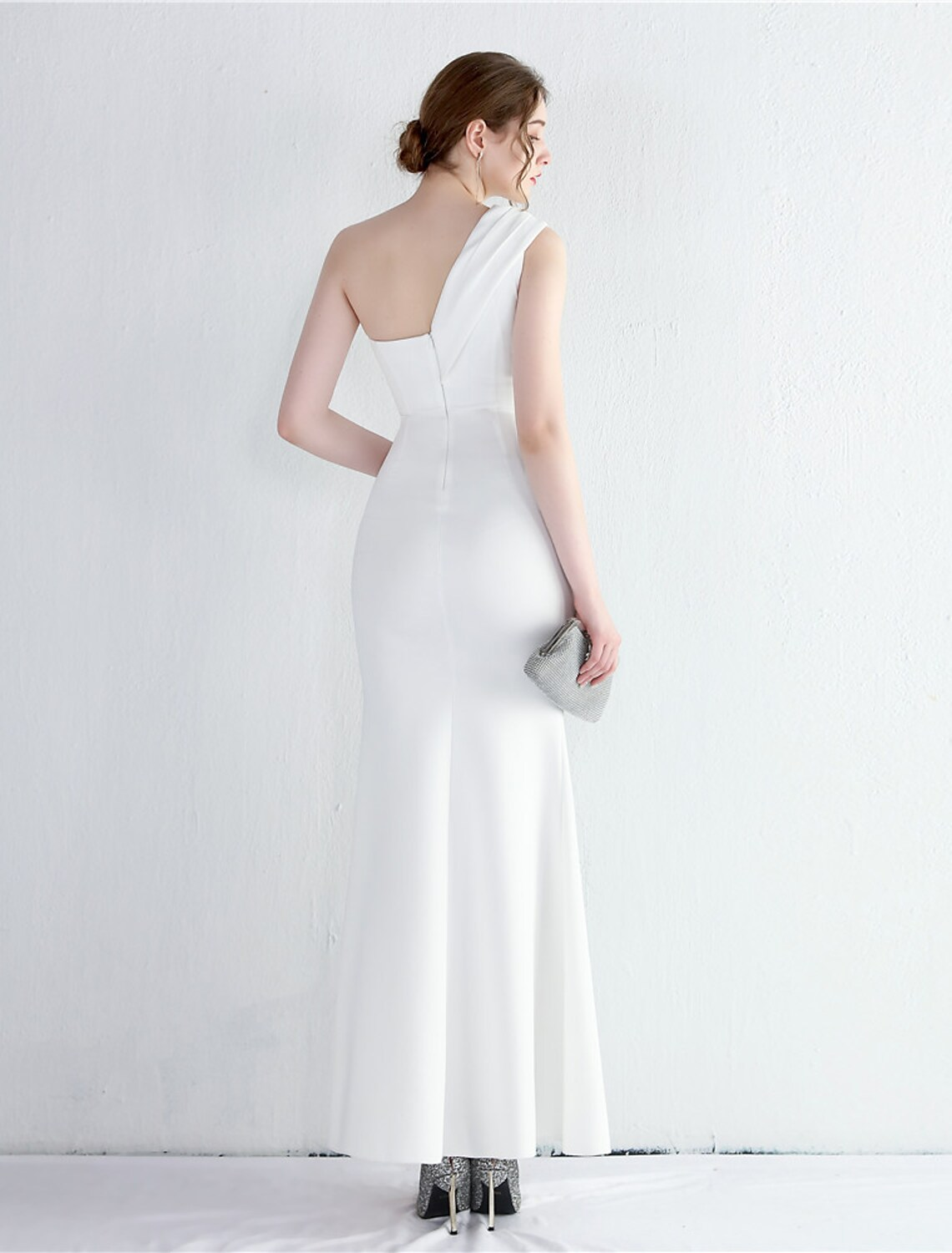 Formal Floor Length Sleeveless One Shoulder with Slit