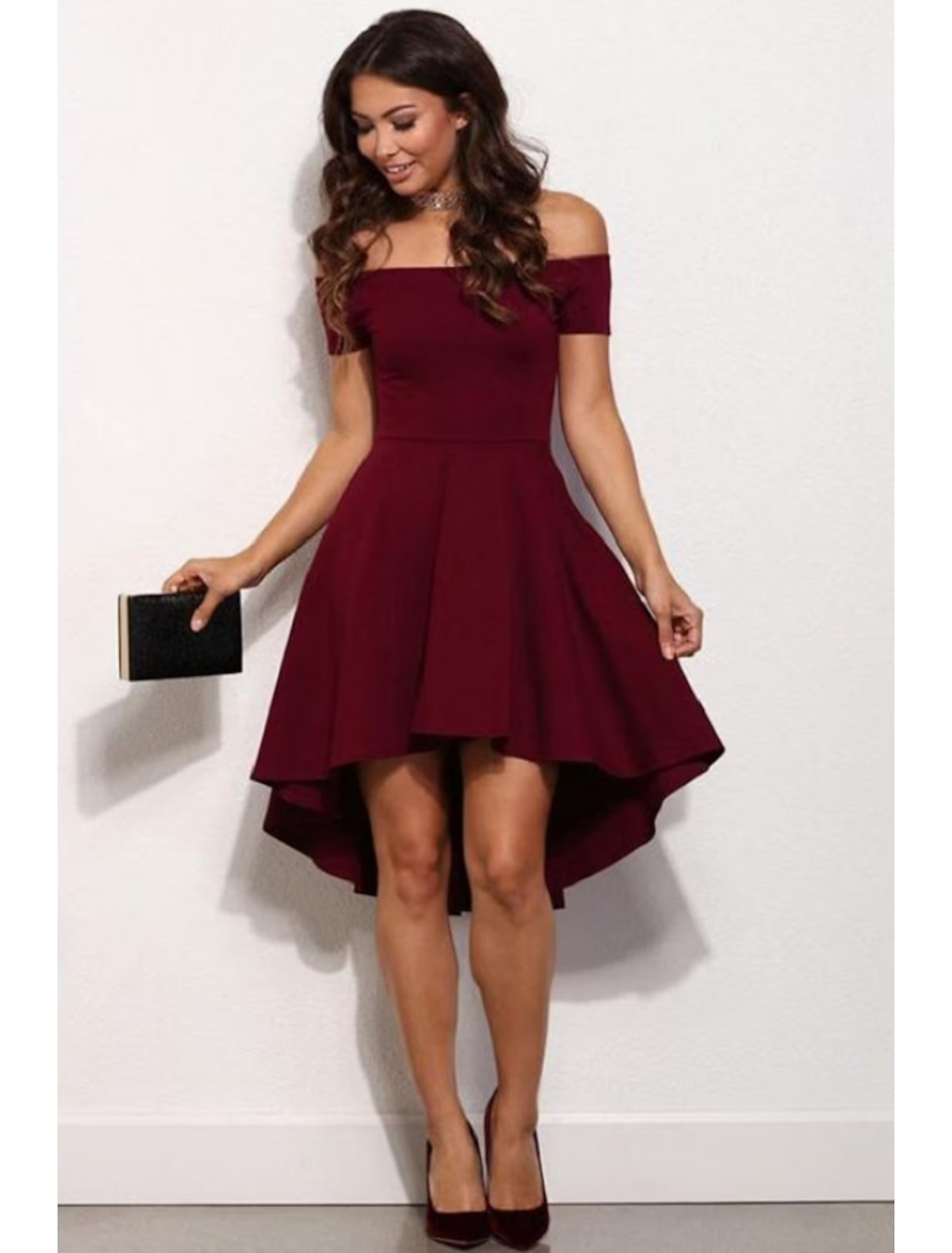 Fairy Cute Homecoming Party Wear Dress Off Shoulder Short Sleeve Short Mini