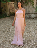 a dainty blouson top with a stylish a-line skirt that¡¯s super flattering