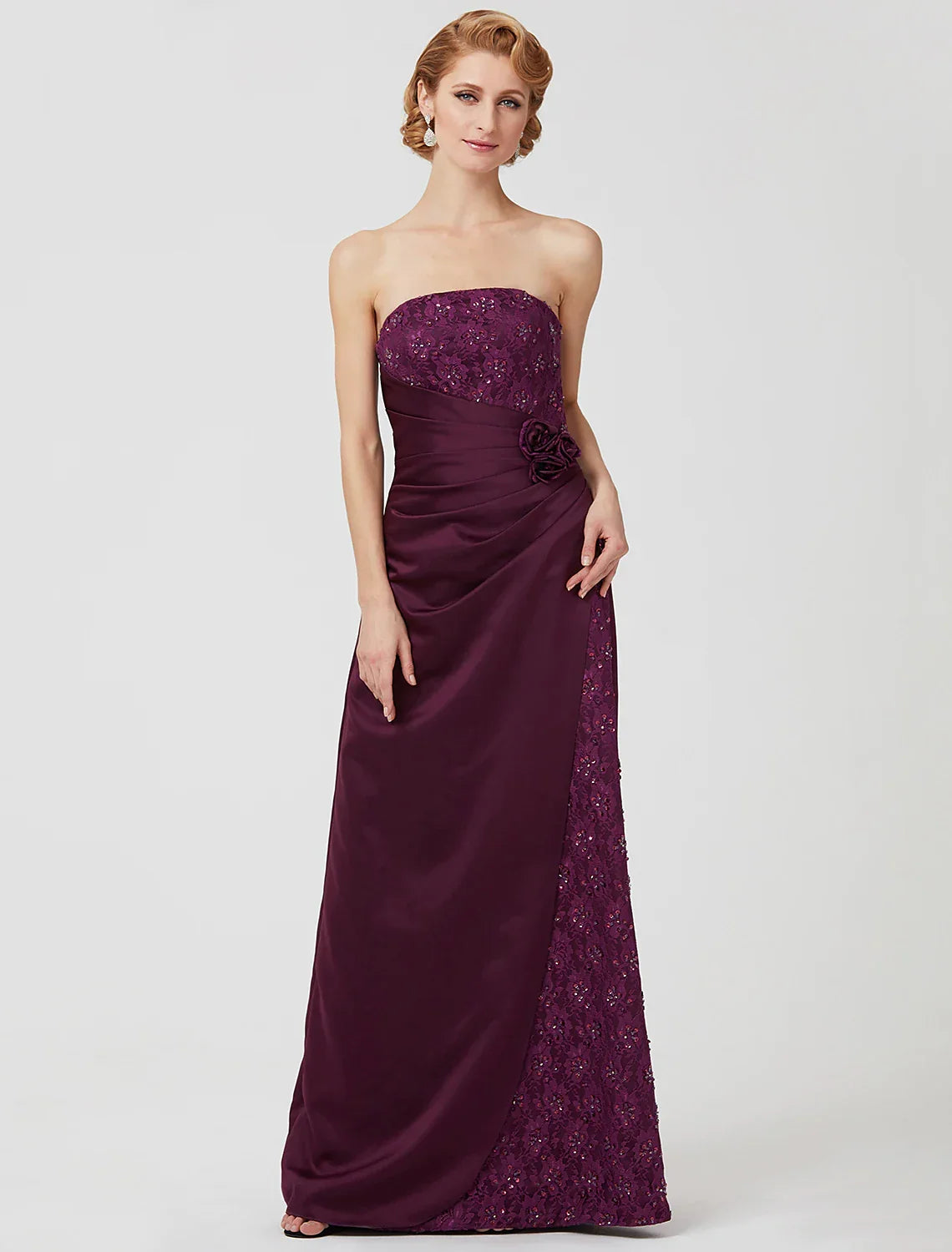 Mother of the Bride Dress Elegant Floor Length Sleeveless with Flower
