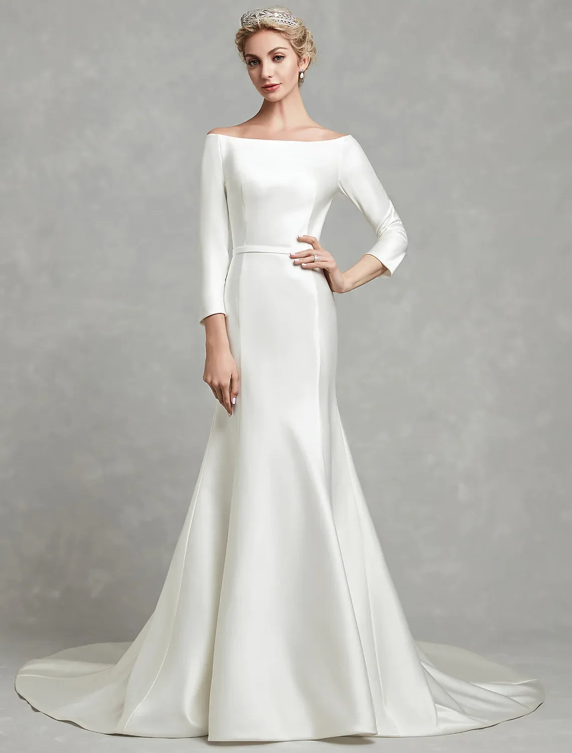 Casual Wedding Dresses Chapel Length Sleeve Strapless With Pleats