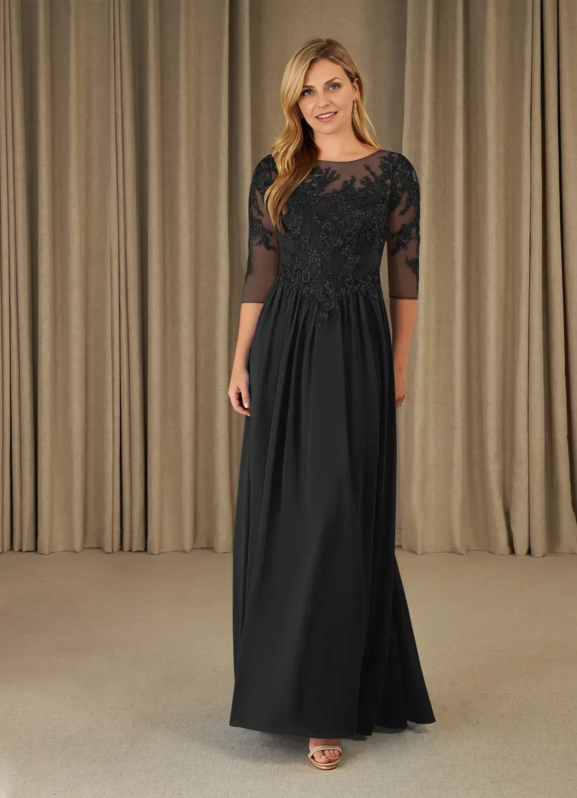 Refined Beautiful Timeless Chic Elegant Chiffon A-Line Mother of the Bride Dress