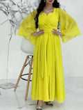 Evening Gown Elegant Dress Formal Prom Floor Length 3/4 Length Sleeve Square Neck with Ruched Strappy