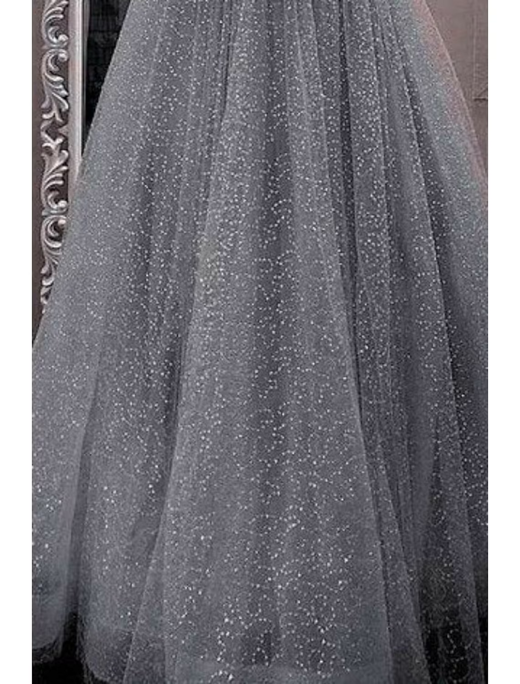 Sparkle Shine Dress Party Wear Floor Length Sleeveless Strap with Glitter Crystals