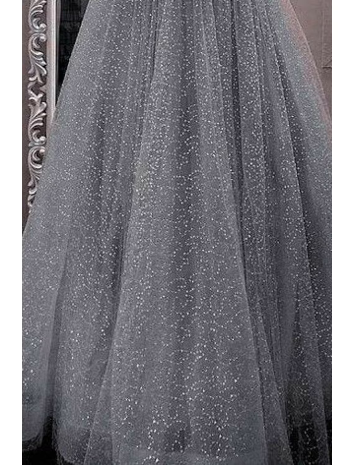 Sparkle Shine Dress Party Wear Floor Length Sleeveless Strap with Glitter Crystals