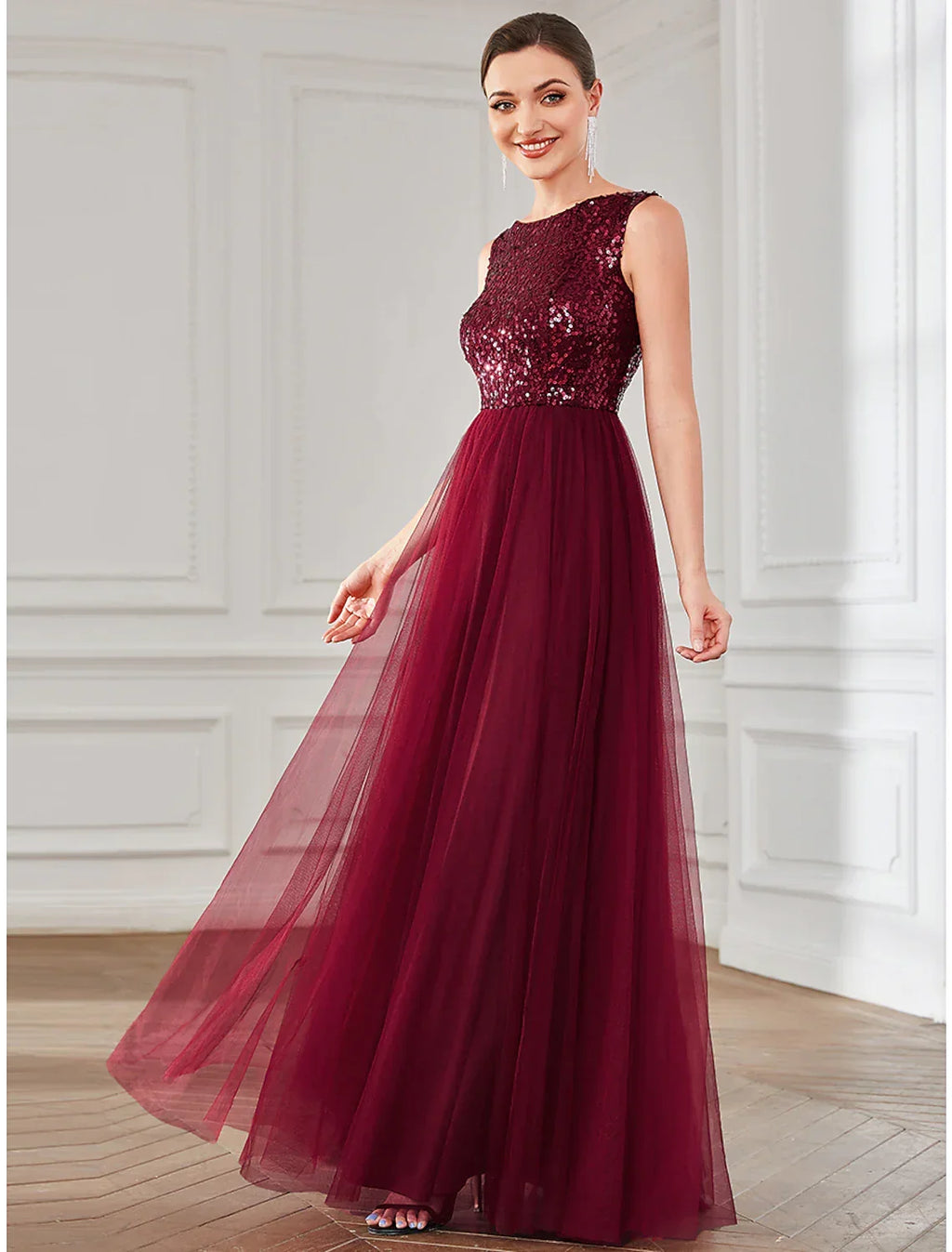 Party Dresses Elegant Dress Wedding Guest Floor Length Sleeveless