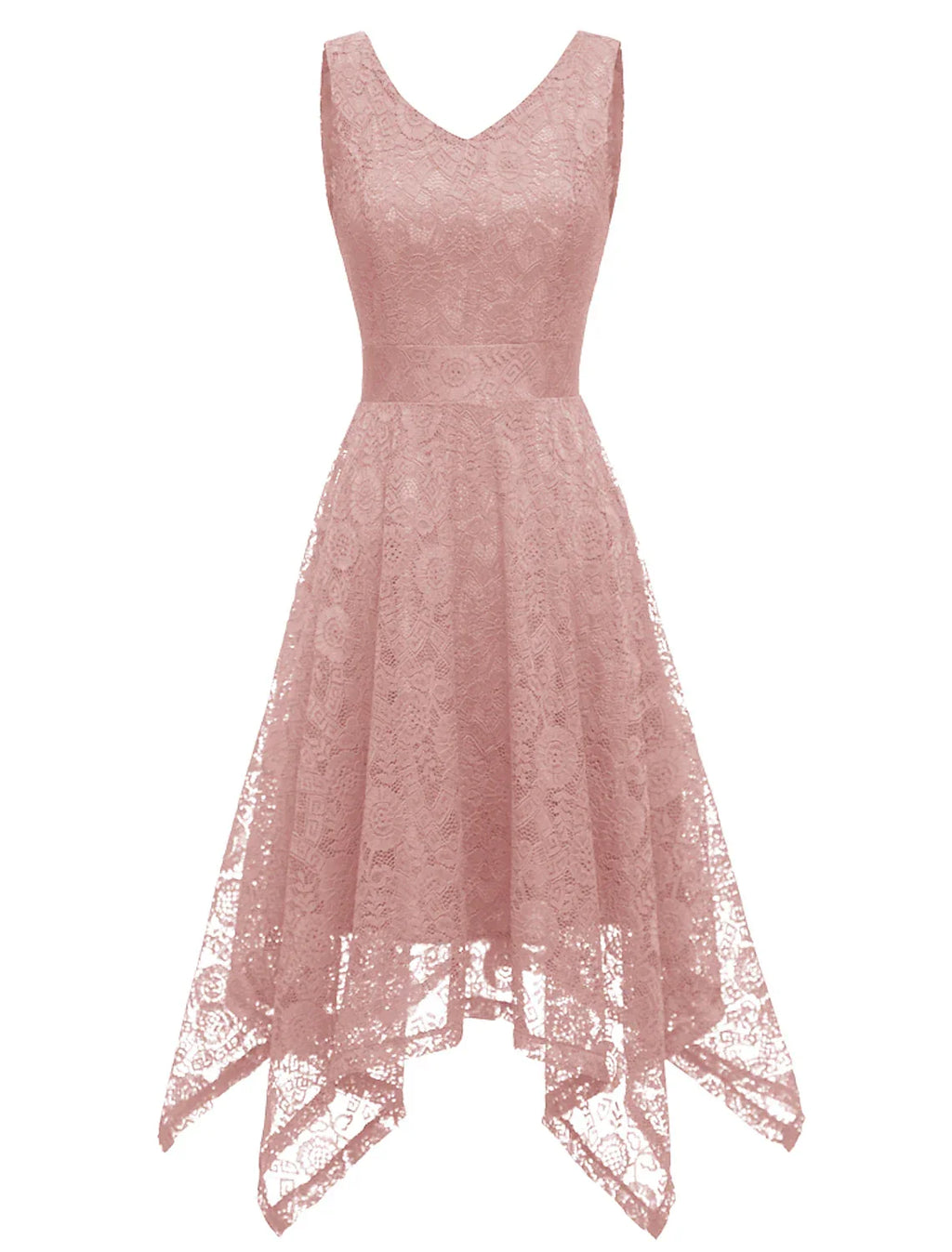 Cocktail Dresses Vintage Dress Graduation Party Wear Knee Length Sleeveless V Neck with Pleats