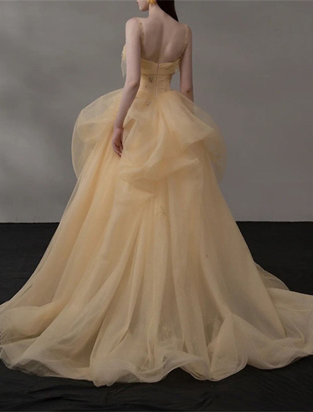 Ball Gown Quinceanera Dresses Princess Dress Performance Sweet 16 Court Train Sleeveless Spaghetti Strap with Appliques