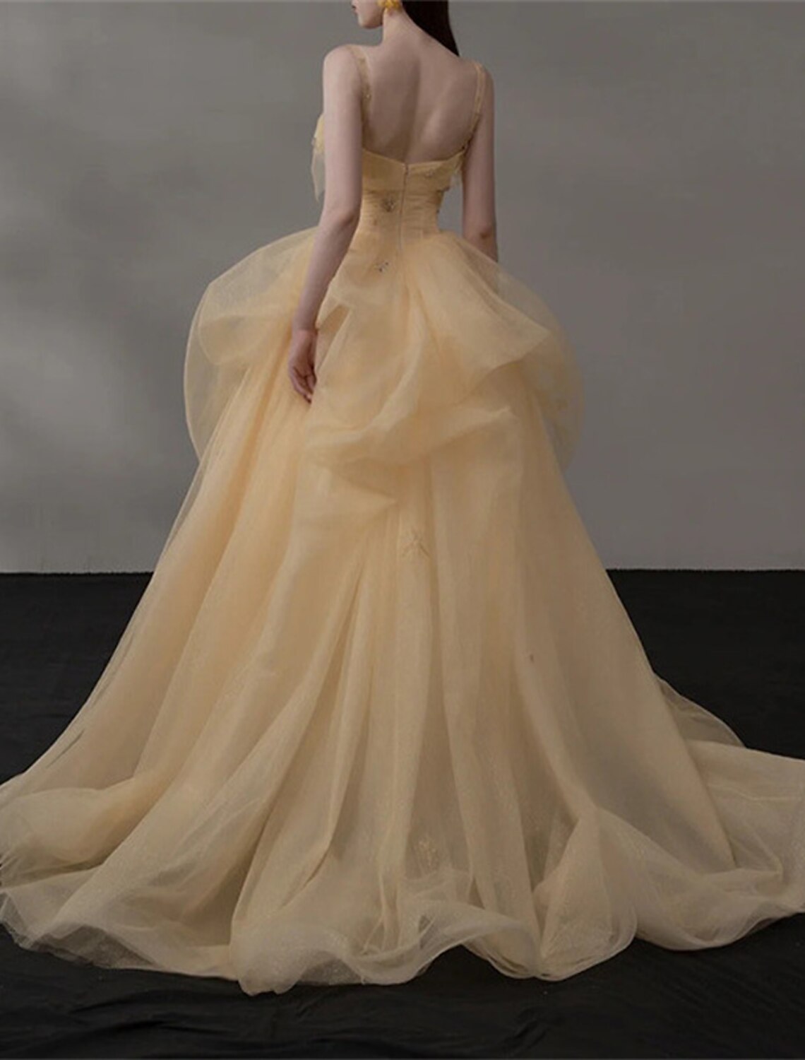 Ball Gown Quinceanera Dresses Princess Dress Performance Sweet 16 Court Train Sleeveless Spaghetti Strap with Appliques