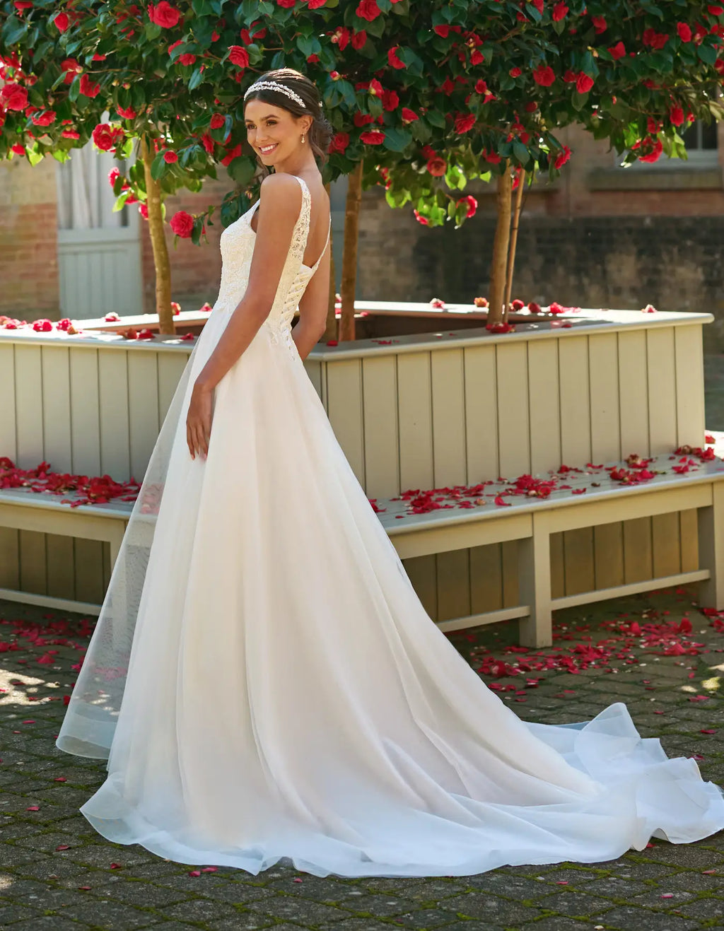 a classic a-line with beaded