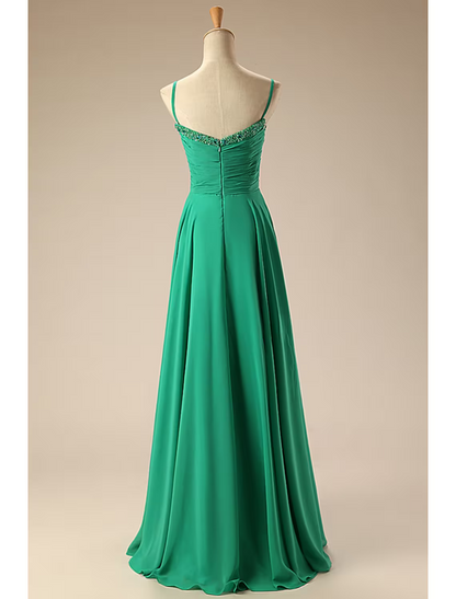 Elegant Red A-Line Sweetheart Sleeveless Backless Floor-Length Prom Dress