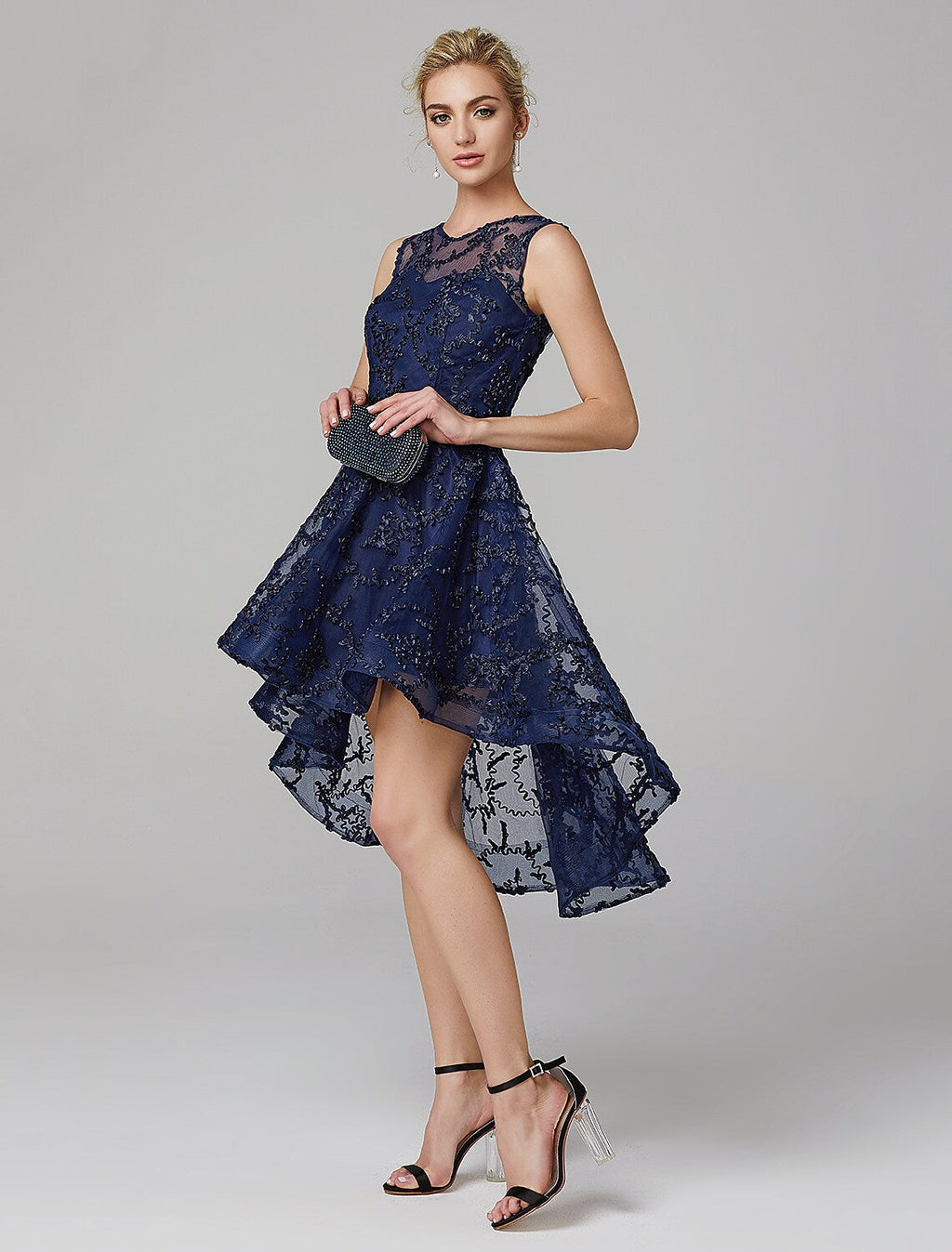 Wedding Asymmetrical Sleeveless with Appliques
