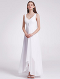 Cocktail Dresses Dress Holiday Asymmetrical Sleeveless V Neck V Back with Crystals Draping