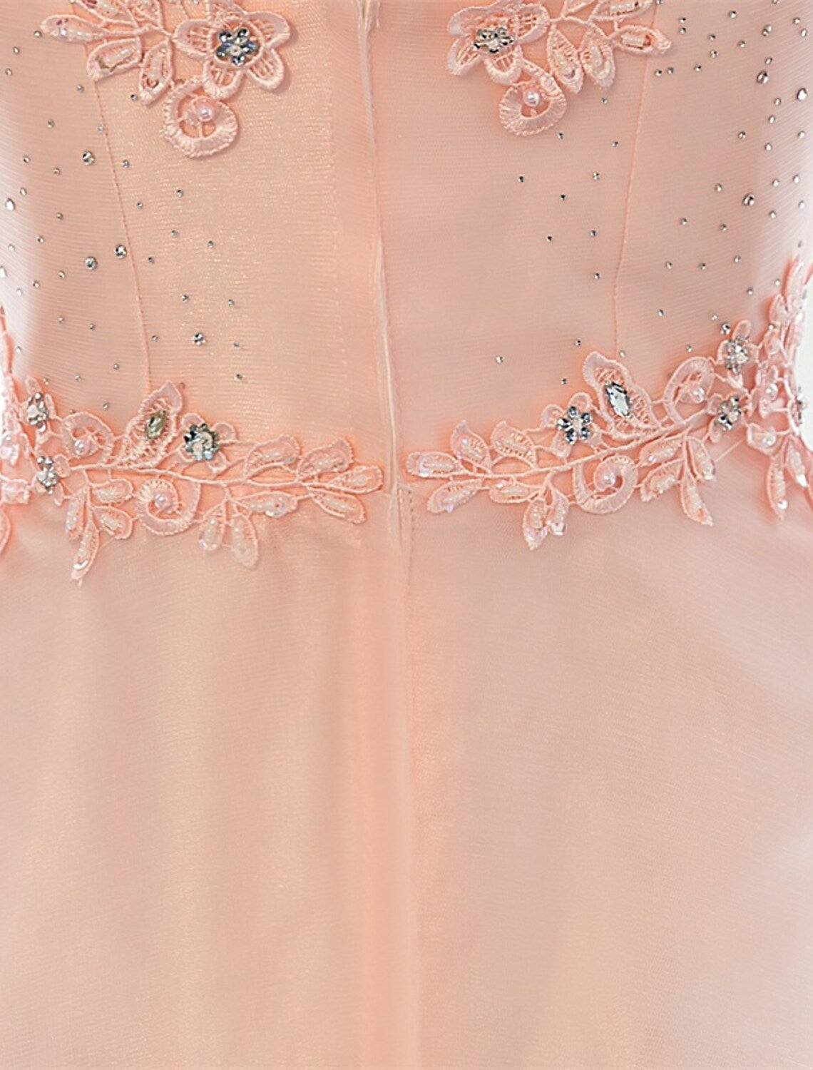 Wedding Guest Floor Length Sleeveless with Crystals Appliques