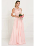 Bridesmaid Dress Sleeveless Elegant with Ribbon