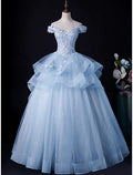 Ball Gown Evening Gown Minimalist Dress Formal Floor Length Sleeveless Off Shoulder Backless with Pleats Appliques