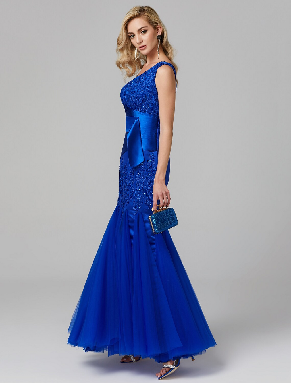 Holiday Floor Length Sleeveless One Shoulder Over
