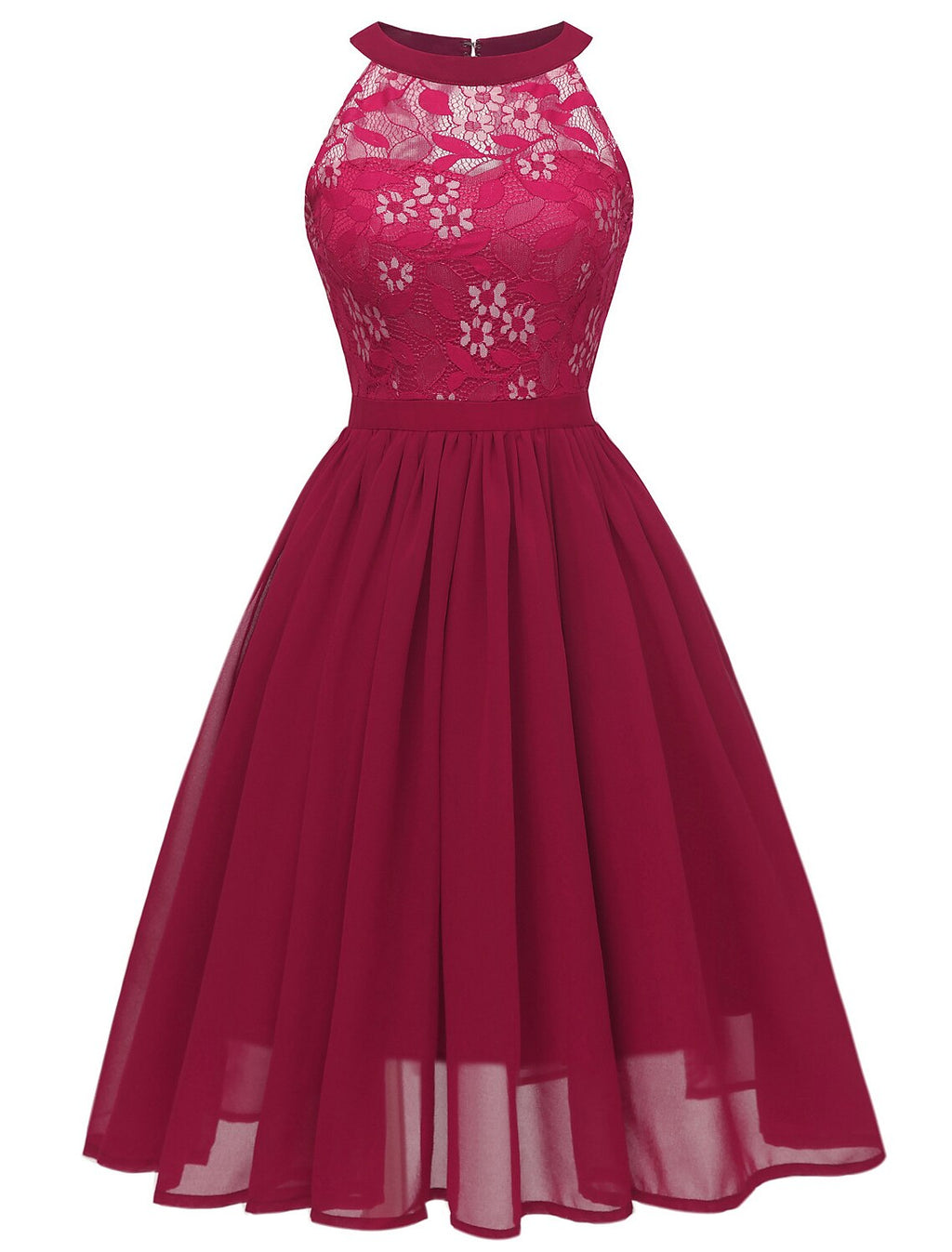 Cocktail Dresses Vintage Dress Graduation Party Wear Knee Length Sleeveless Jewel Neck