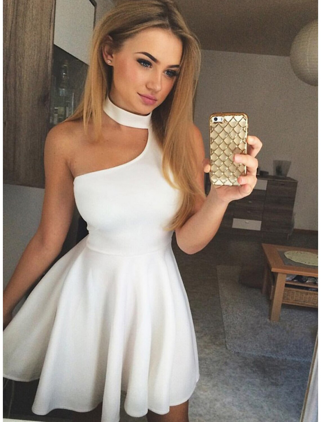 Vintage Party Wear Cocktail Party Dress Off Shoulder Short Sleeve Knee Length Spandex with Sleek