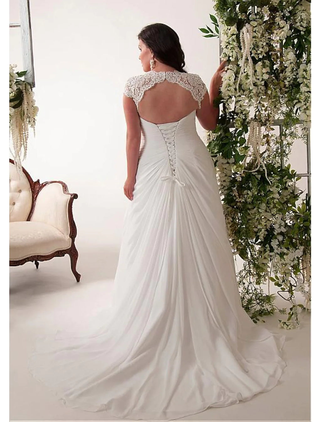 Wedding Dresses Sleeveless V Neck With Pleats