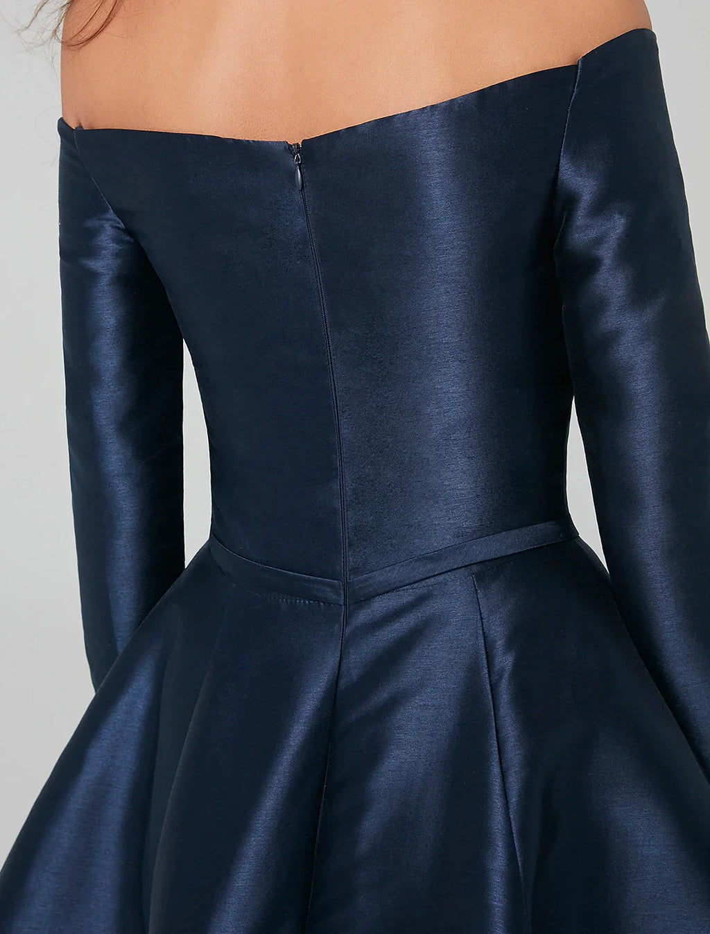 Special Occasion Dresses Party Dress Wedding Guest Knee Length Long Sleeve Off Shoulder with Pleats