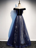 Floral Prom Formal Evening Dress Off Shoulder Short Sleeve Sweep / Brush Train with Pleats Pattern