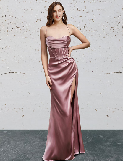 Vintage Red A-Line Sweetheart Sleeveless Backless Floor-Length Prom Dress