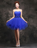 Ball Gown Cocktail Dresses Vintage Dress Homecoming Party Wear Short / Mini Sleeveless Sweetheart with Bow(s) Ruffles