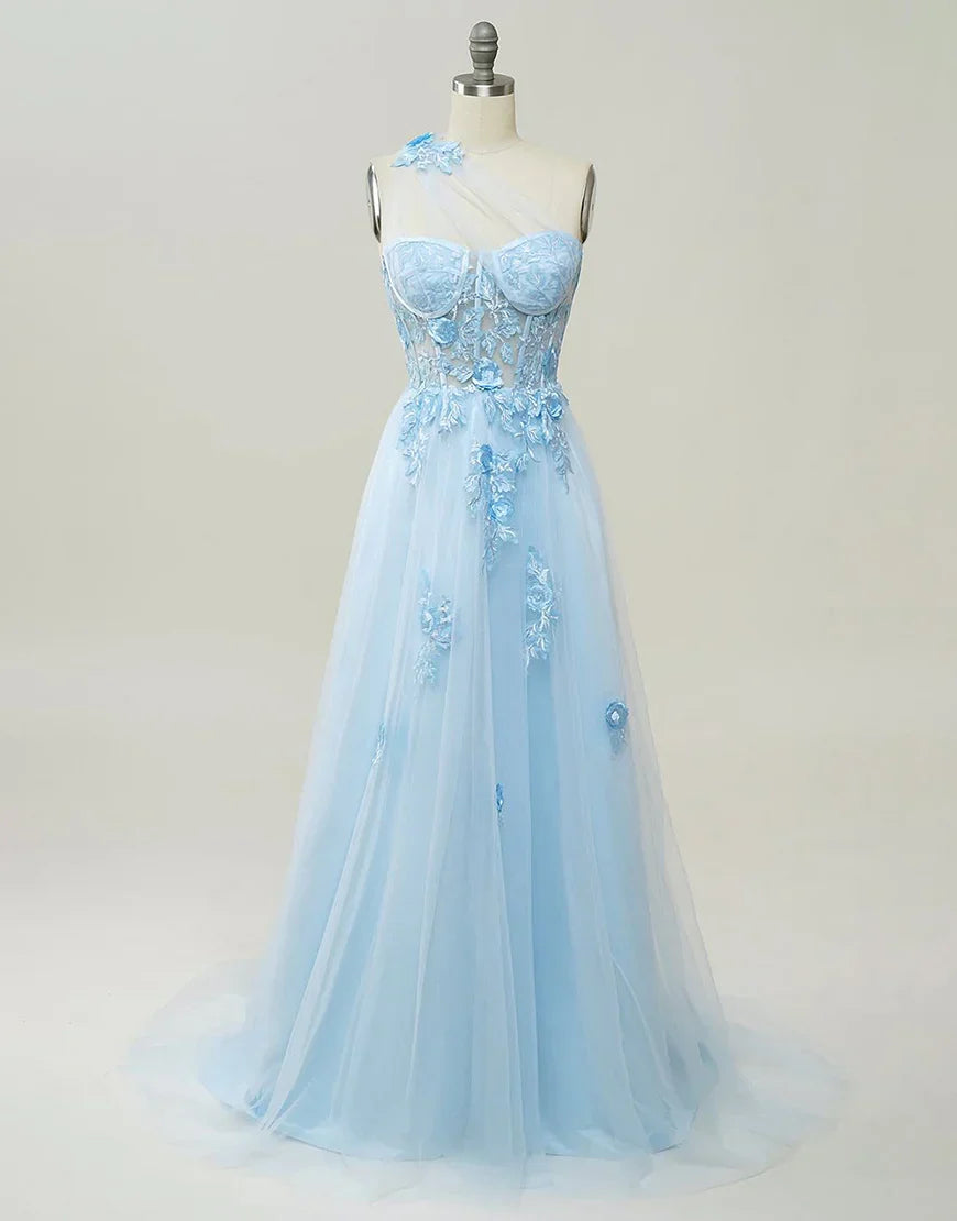 Formal Sleeveless One Shoulder Backless with Pleats Appliques