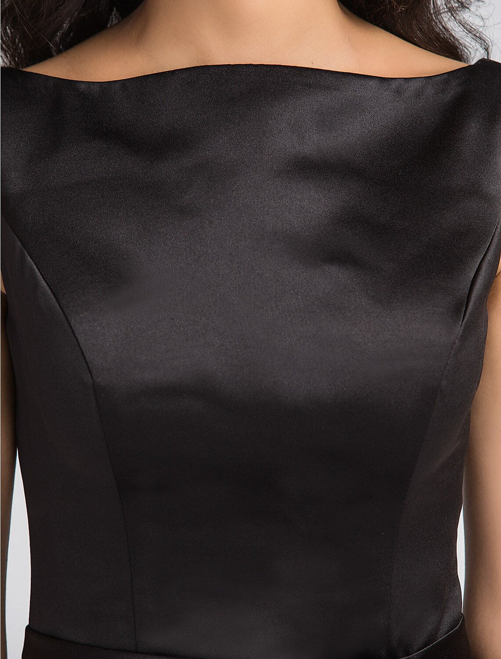 Black Bridesmaid Dress Sleeveless Little Dress Length Draping