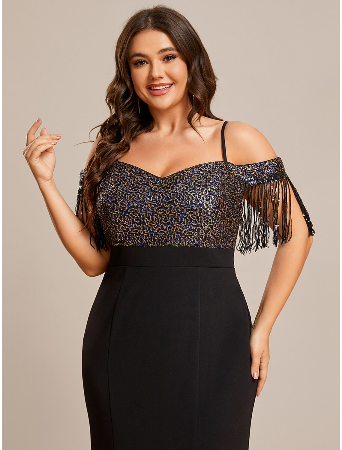Wedding Guest Dresses Dress Formal Floor Length Short Sleeve Off Shoulder Fabric with Tassel