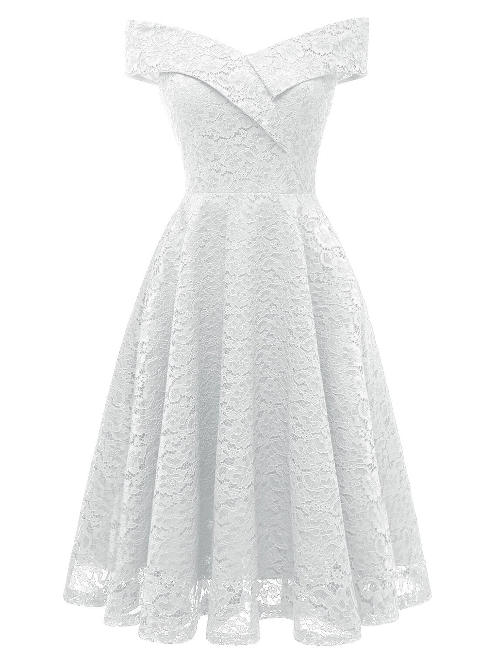 WE Party Dress Holiday Graduation Knee Length Short Sleeve Off Shoulder Bridesmaid Dress with Pleats