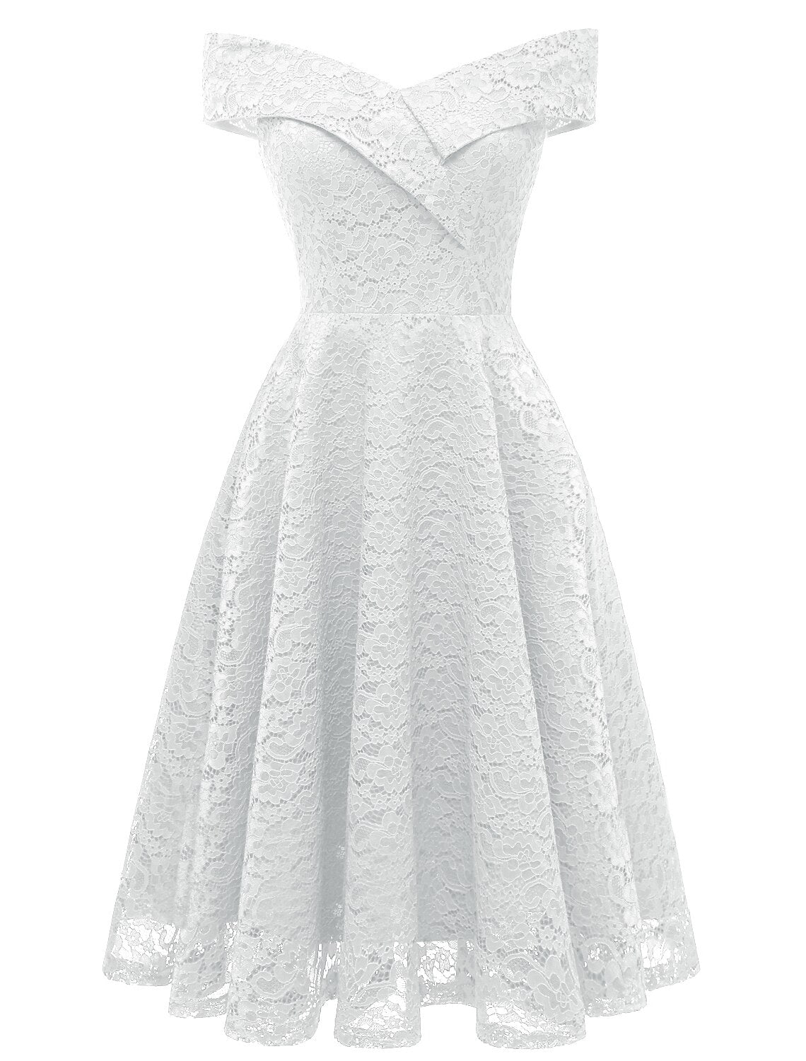 WE Party Dress Holiday Graduation Knee Length Short Sleeve Off Shoulder Bridesmaid Dress with Pleats