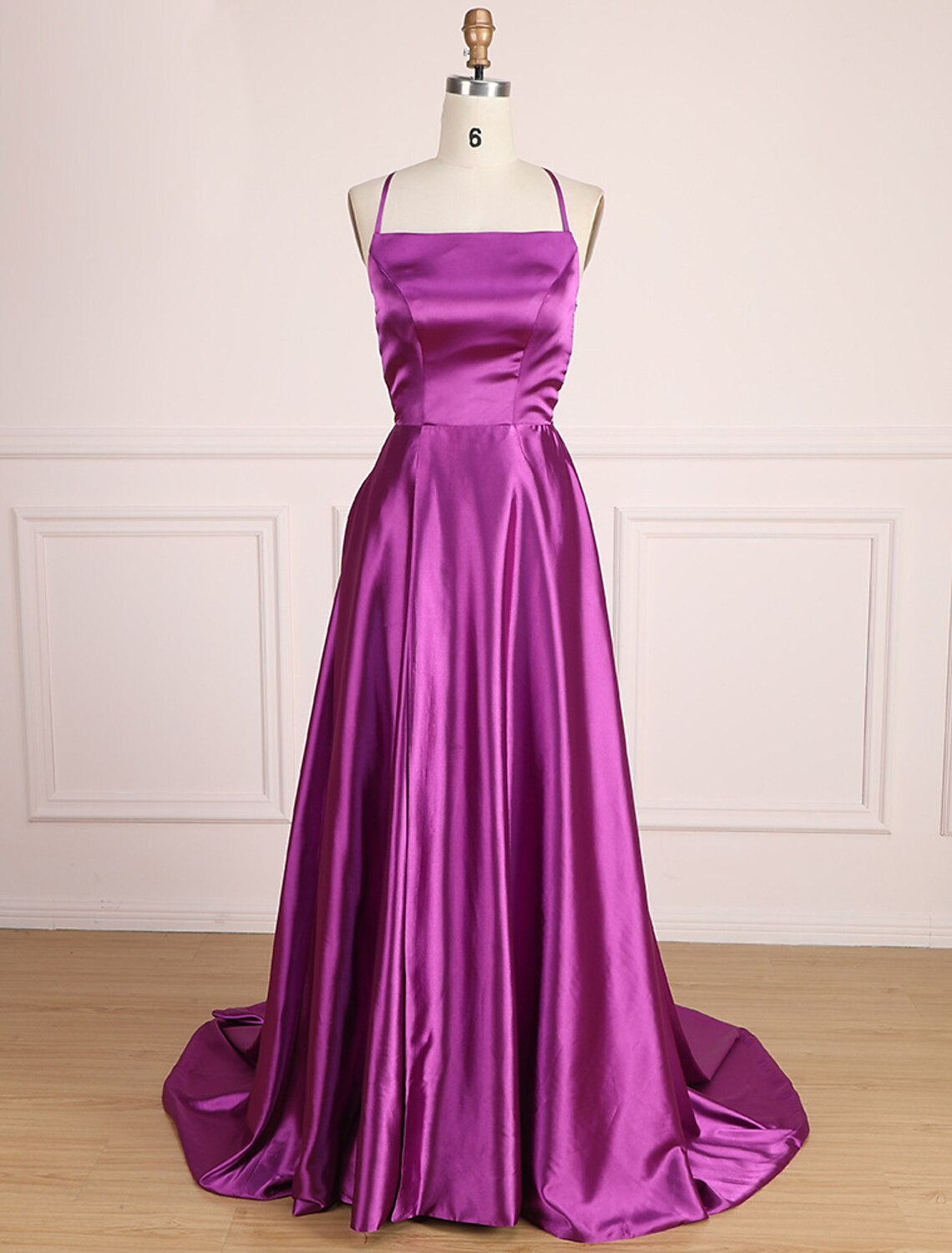 Minimalist Dress Party Wear Sweep / Brush Train Sleeveless Spaghetti Strap with Pleats Slit