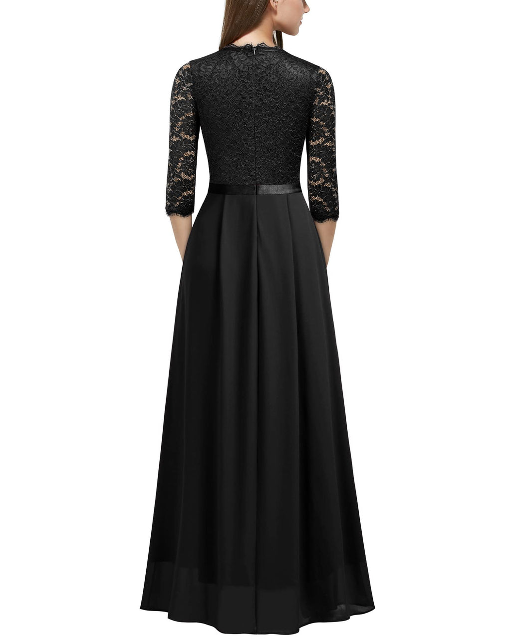 Mother of the Bride or Groom Dresses Floral 2/3 Sleeves Long Dress Formal Dress Wedding Guests Dresses