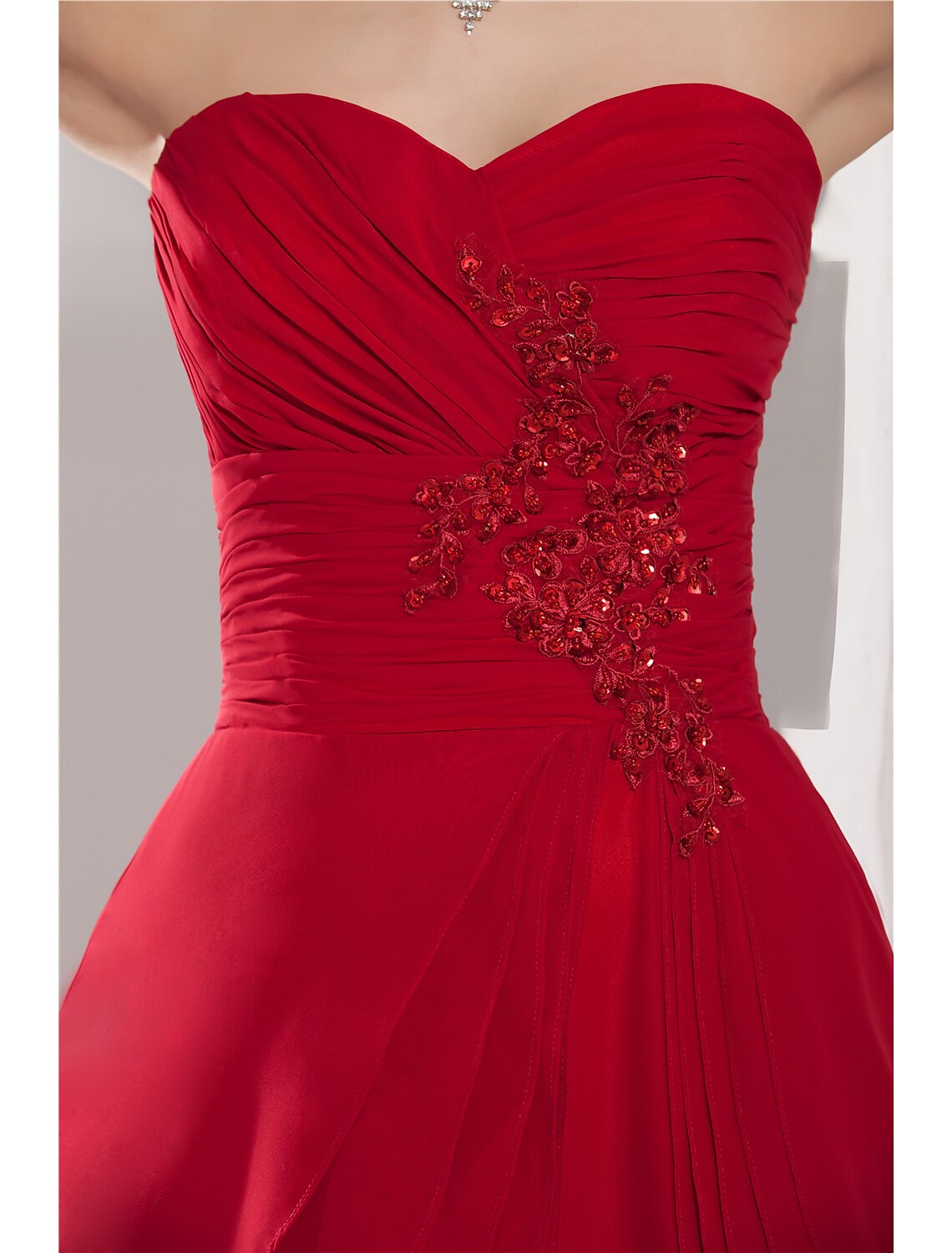 Evening Gown Elegant Dress Formal Sleeveless Ruched Beading