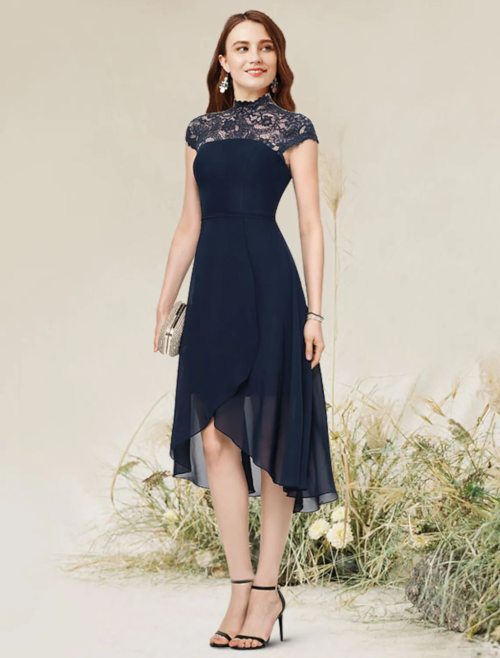 Cocktail Dresses Homecoming Asymmetrical Sleeveless Neck