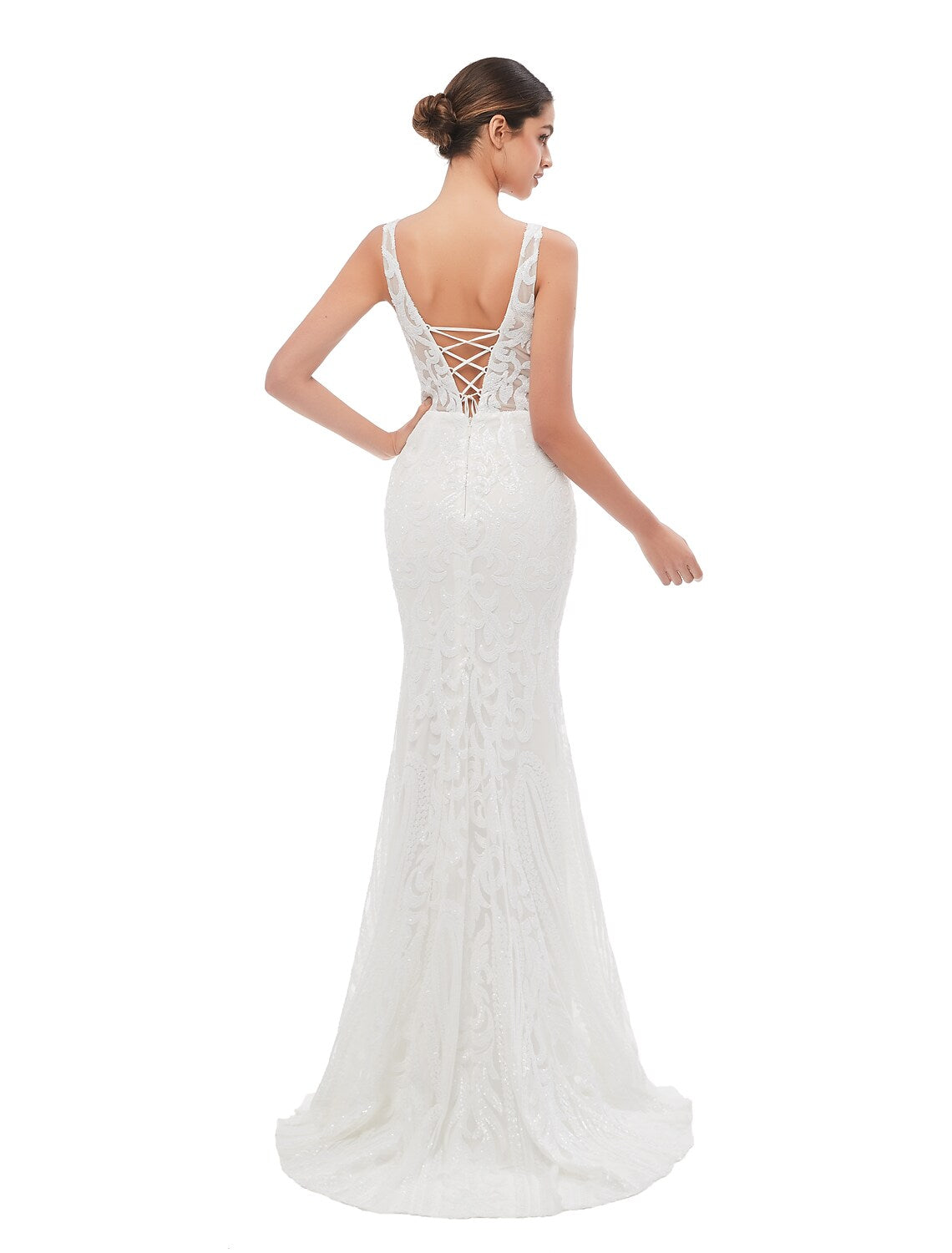 Evening Gown Celebrity Style Dress Engagement Sleeveless V Neck with Embroider