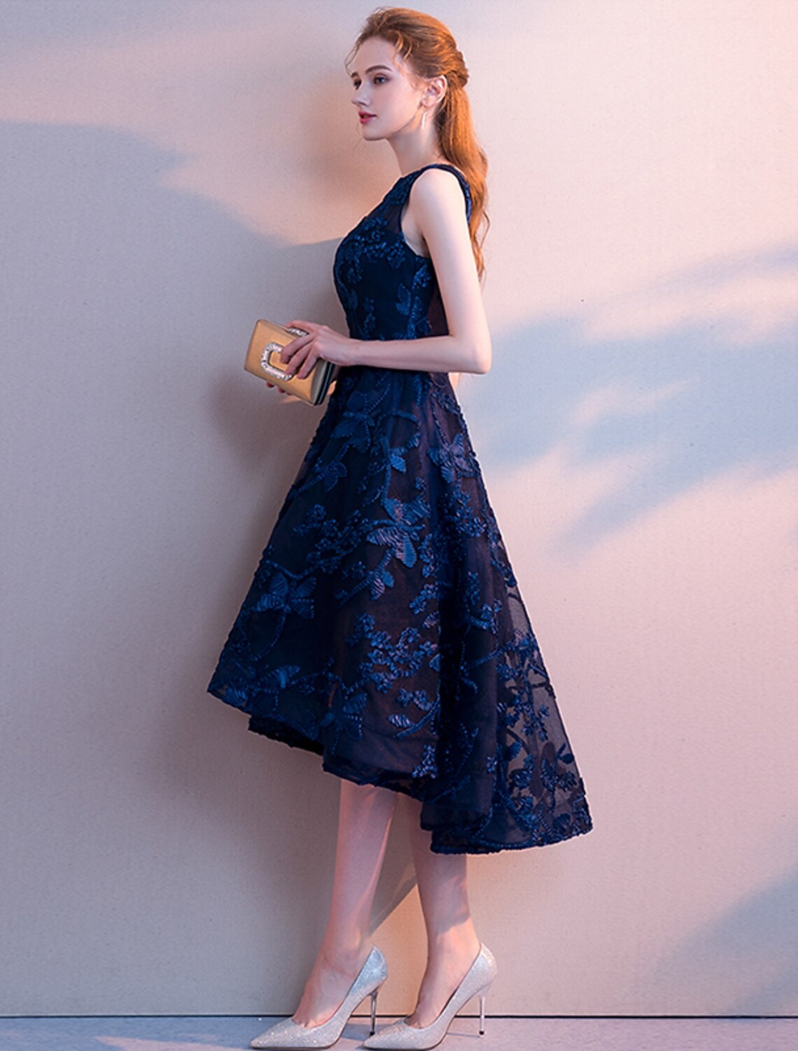 Cocktail Dresses Minimalist Dress Homecoming Party Wear Asymmetrical Sleeveless Jewel Neck with Pleats