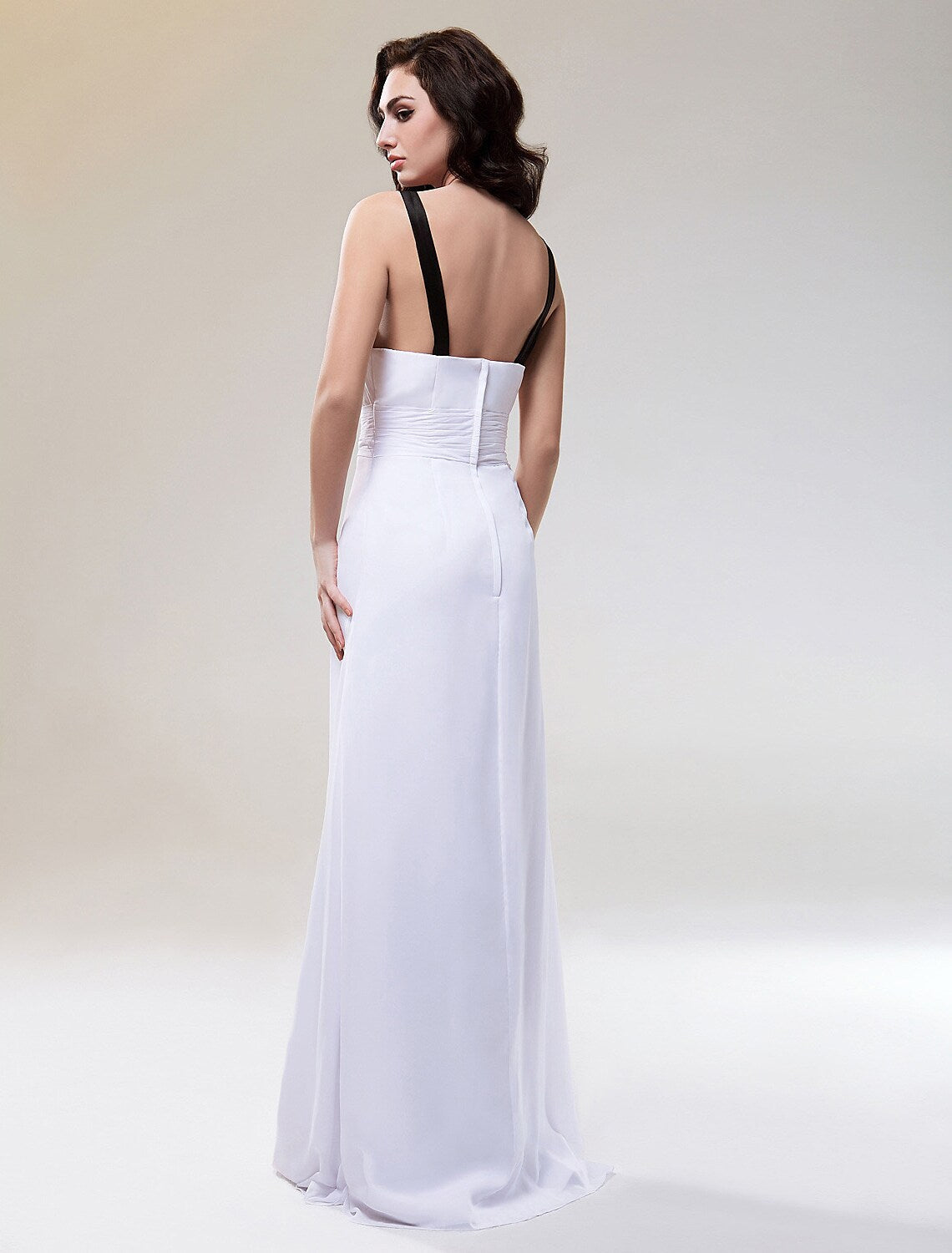 Bridesmaid Dress Straps Sleeveless Floor Length with Ruched