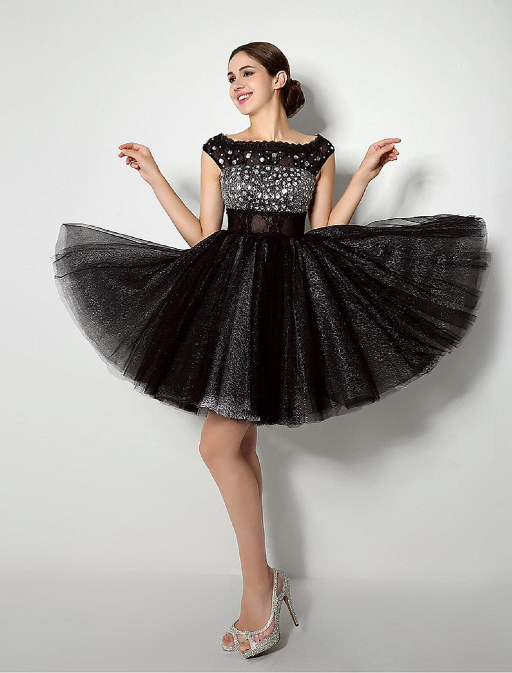Black Little Dress Dress Party Short Mini Sleeveless Sash Pleats