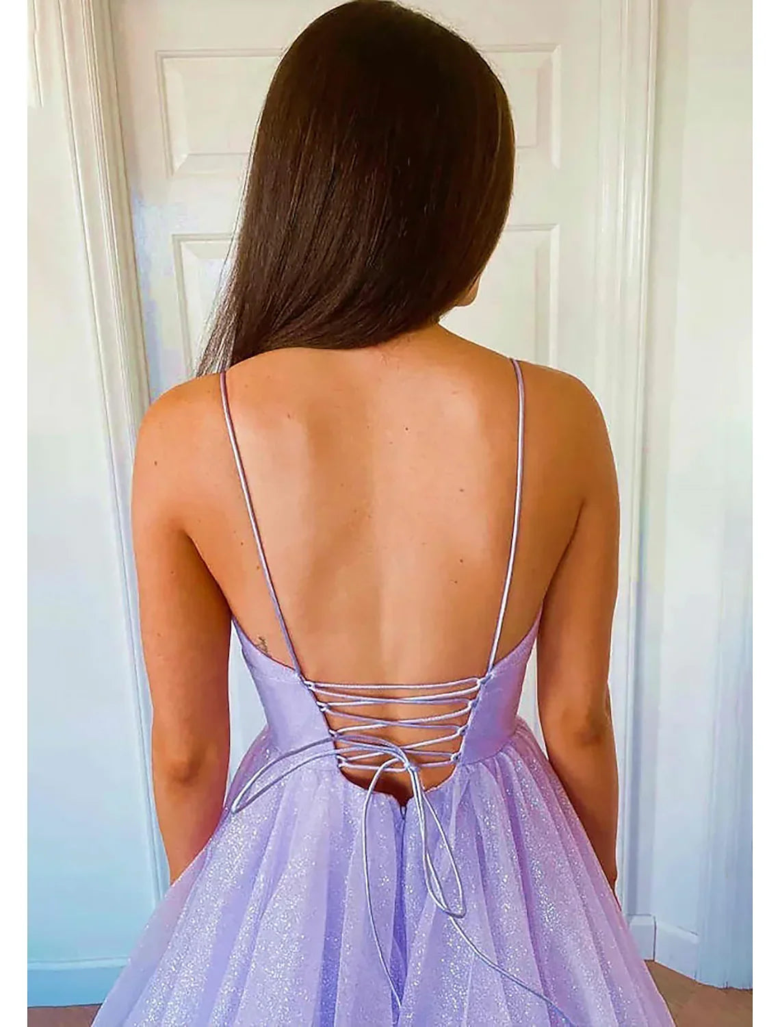 Ball Gown A-Line Prom Dresses Dress Formal Floor Length Sleeveless Backless with Pleats Ruffles