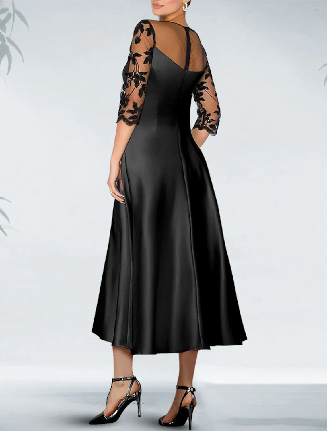 Cocktail Dresses Elegant Dress Formal Wedding Guest Knee Length 3/4 Length Sleeve Off Shoulder Pocket with Beading Appliques Pocket