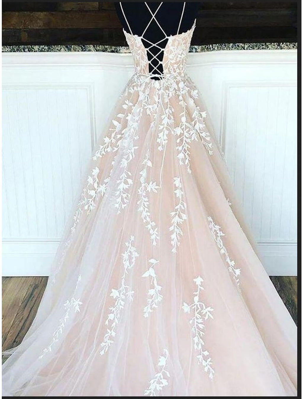 Engagement Floor Length Sleeveless Spaghetti Strap with Pleats Appliques