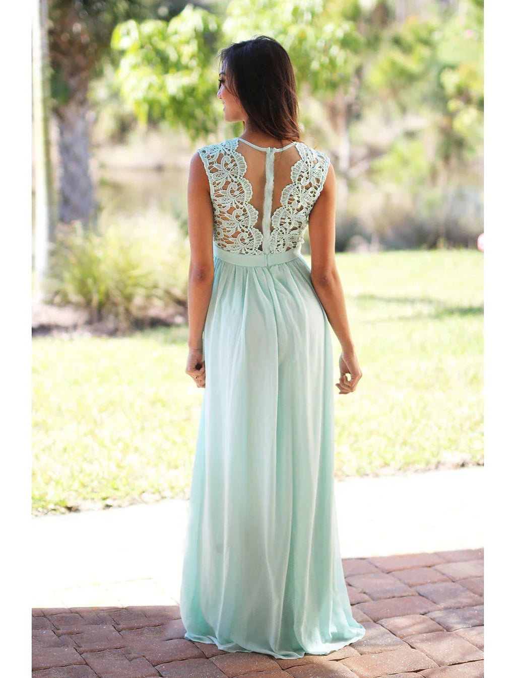 Bridesmaid Dress Sleeveless Elegant Floor Length Ribbon Pleats
